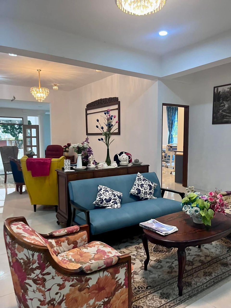Furnished lounge and common area at Clearwater Care Nursing Home, George Town Penang