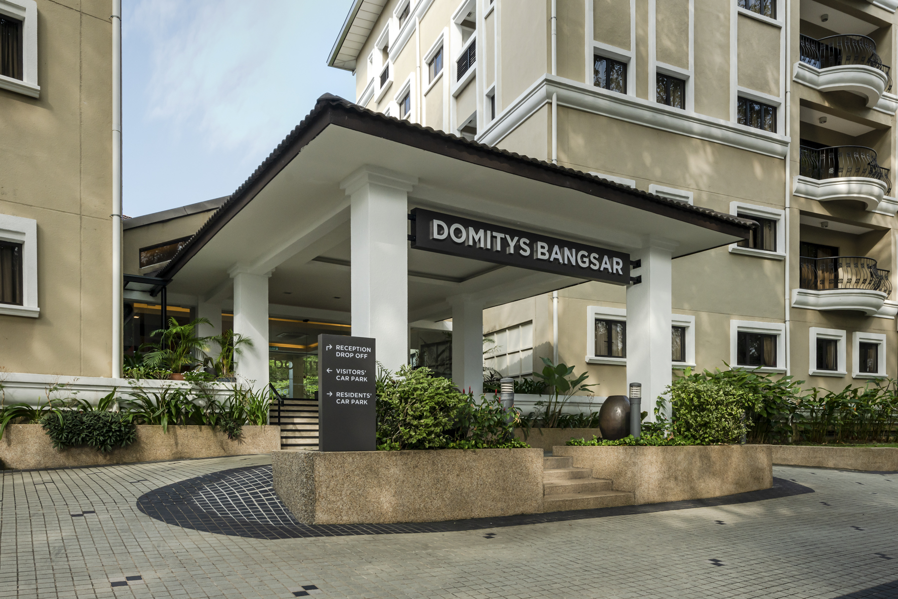 Exterior facade of Domitys Bangsar serviced senior residence on Jalan Ara, Kuala Lumpur