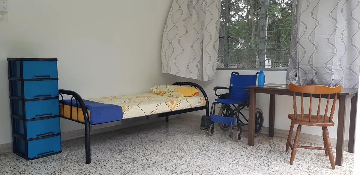 Resident bedroom at Elderly Gardens Care Centre