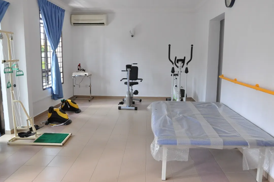 Physiotherapy and exercise room at Golden Age Care Centre Melaka