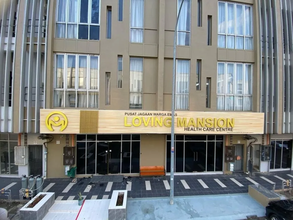 Loving Mansion Health Care Centre building exterior in Masai, Johor