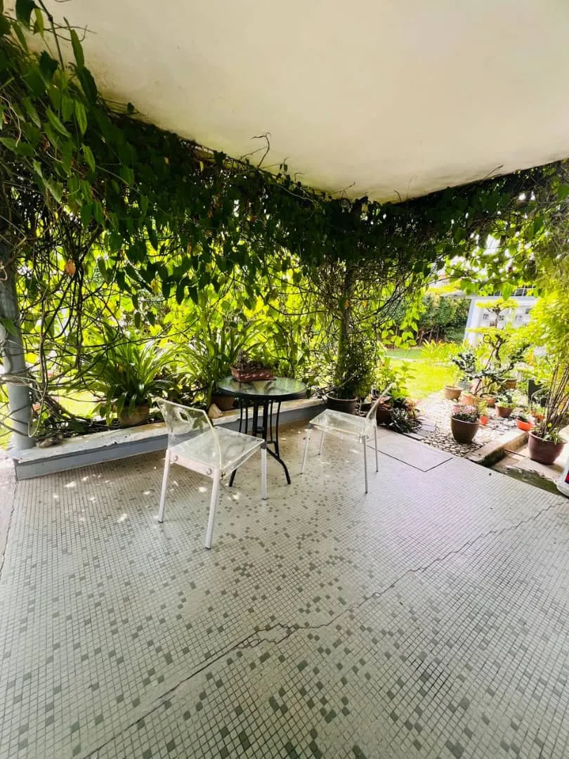 Garden seating area at Graceland Care Centre