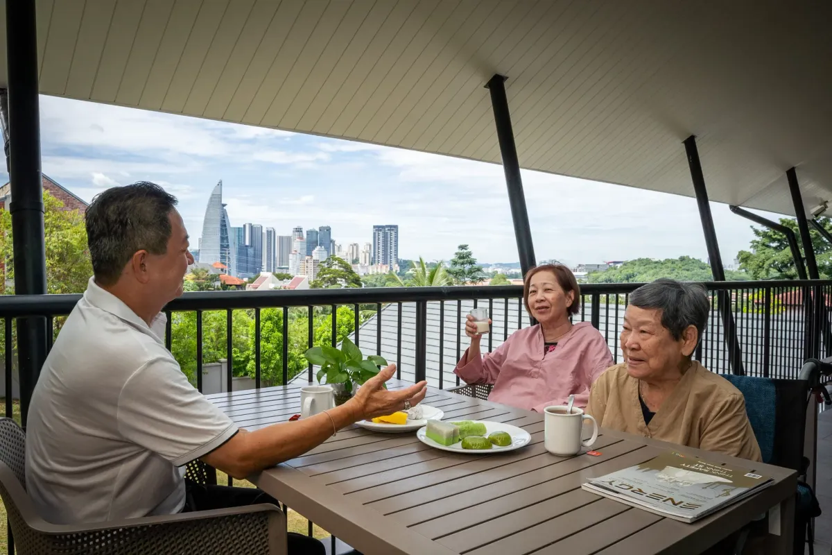 Residents enjoying tea time at Haywood Bangsar