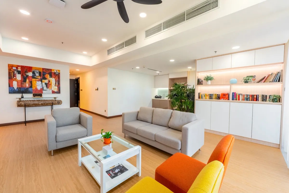 Common lounge at ReU Living St Giles Gardens