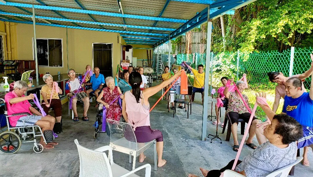 Morning exercise session at Graceland Care Centre